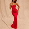 Abito lungo casual in raso senza maniche da donna ATREND