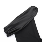 Abito lungo con nastro patchwork mono spalla da donna ATREND