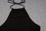 Abito lungo con spacco laterale scavato da donna ATREND