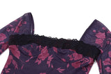 Abito lungo floreale scavato da donna ATREND