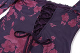 Abito lungo floreale scavato da donna ATREND