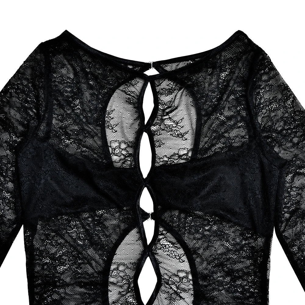 Abito lungo patchwork con spacco laterale da donna ATREND