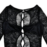 Abito lungo patchwork con spacco laterale da donna ATREND