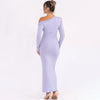 Abito lungo plissettato con brillantini a donna ATREND