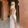 Abito lungo plissettato con spacchi laterali da donna ATREND