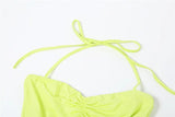 Abito lungo plissettatto con spacco laterale da donna ATREND