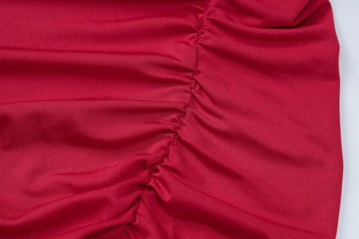 Abito lungo scavato a maniche lunghe e spacco laterale da donna ATREND