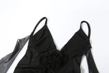 Abito lungo scavato con code laterali da donna ATREND