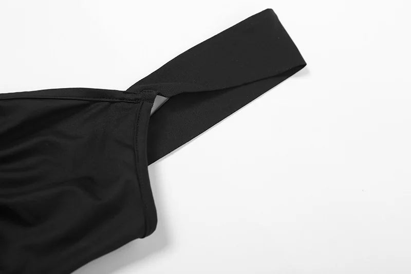 Abito lungo scavato con spacco da donna ATREND