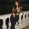 Abito lungo scavato senza maniche da donna ATREND