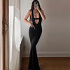 Abito lungo scavato senza maniche da donna ATREND