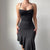 Abito midi con spacco laterale plissettato da donna ATREND