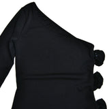 Abito mono spalla con spacco laterale floreale da donna ATREND