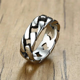 Anello a catena a maglie fisse in acciao inossidabile da uomo ATREND