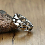 Anello a catena a maglie fisse in acciao inossidabile da uomo ATREND