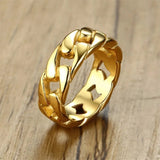 Anello a catena a maglie fisse in acciao inossidabile da uomo ATREND