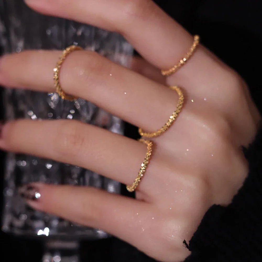 Anello elasticizzato con brillantini da donna - anelli ATREND