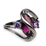 Anello geometrico con pietra viola da donna - anelli ATREND