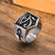 Anello geometrico in acciaio inox da uomo ATREND