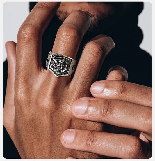 Anello geometrico in acciaio inox da uomo ATREND