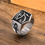 Anello geometrico in acciaio inox da uomo ATREND