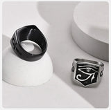 Anello geometrico in acciaio inox da uomo ATREND