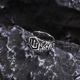 Anello in acciaio inox geometrico da uomo ATREND