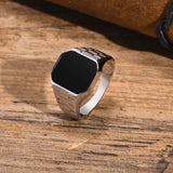 Anello in acciaio inox quadrato da uomo ATREND