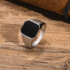Anello in acciaio inox quadrato da uomo ATREND