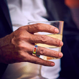 Anello LGTBQ spinner rainbow da uomo - anelli ATREND