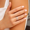 Anello solitario con pietra e brillantini da donna ATREND