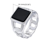 Anello trendy con pietra da uomo ATREND