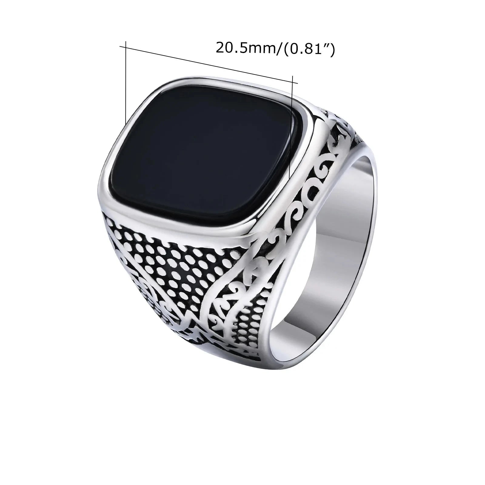 Anello trendy con pietra da uomo ATREND