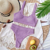 Bikini due pezzi reggiseno a fascia e mutande a vita alta da donna ATREND