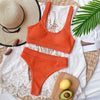 Bikini due pezzi reggiseno a fascia e mutande a vita alta da donna ATREND