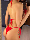 Bikini due pezzi reggiseno e brasiliana con fiori da donna ATREND