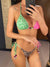 Bikini due pezzi reggiseno e mutande bicolor leopardato da donna ATREND