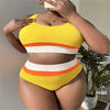 Bikini due pezzi reggiseno e mutande con bordo a contrasto da donna ATREND