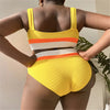 Bikini due pezzi reggiseno e mutande con bordo a contrasto da donna ATREND