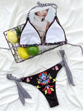 Bikini floreale reggiseno & mutande con lacci laterali - costumi ATREND