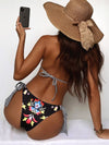 Bikini floreale reggiseno & mutande con lacci laterali ATREND