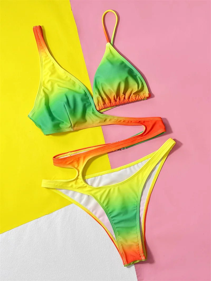 Bikini intero asimmetrico scavato da donna - costumi ATREND