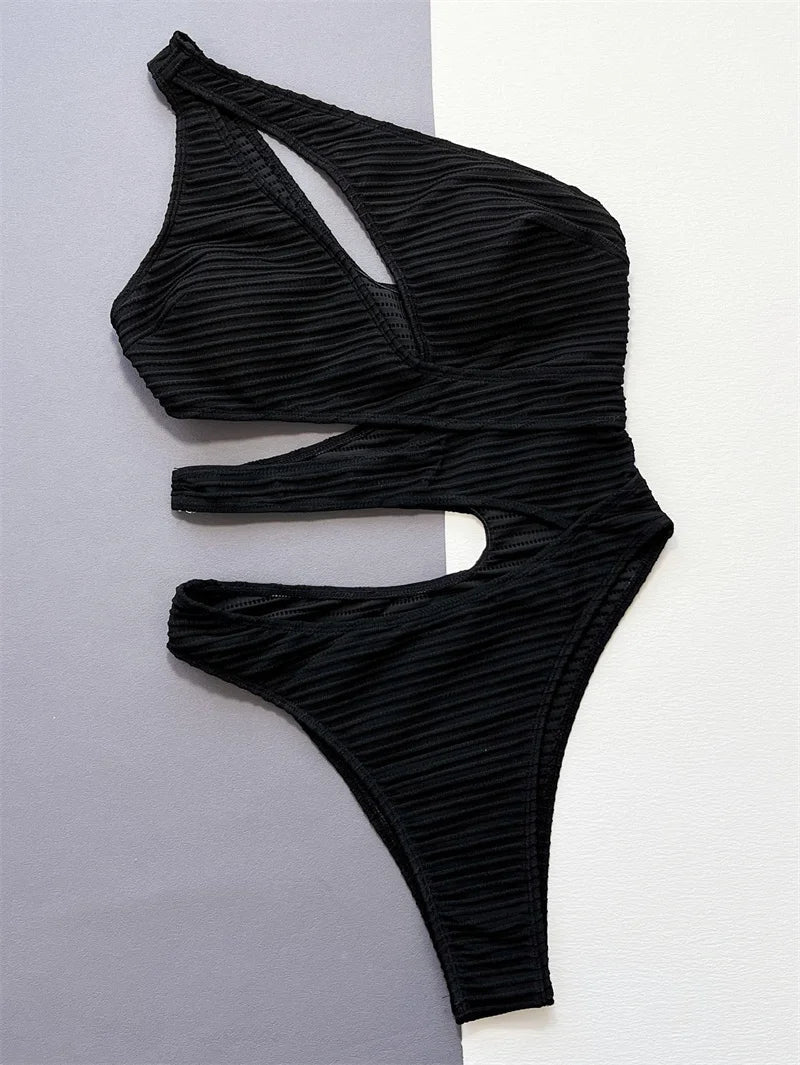 Bikini intero asimmetrico scavato da donna - costumi ATREND