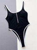 Bikini intero casual con bordo a contrasto da donna - costumi ATREND