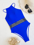 Bikini intero casual con fascia trasparente in vita da donna - costumi ATREND