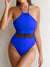 Bikini intero casual con fascia trasparente in vita da donna ATREND