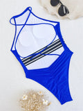 Bikini intero casual con fascia trasparente in vita da donna - costumi ATREND