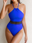Bikini intero casual con fascia trasparente in vita da donna - costumi ATREND