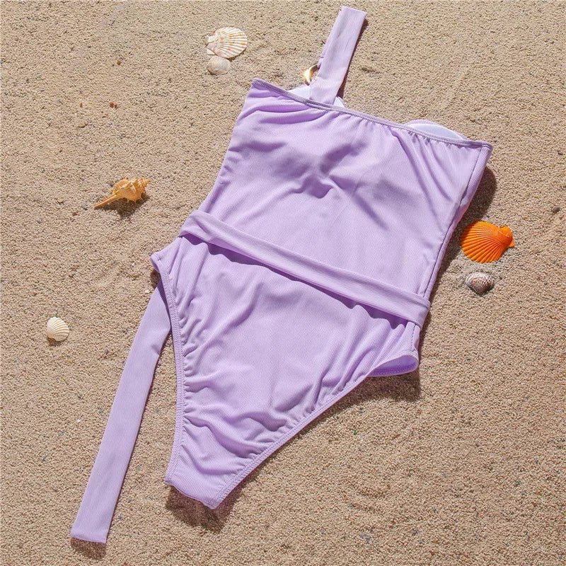 Bikini intero casual mono spalla da donna - costumi ATREND