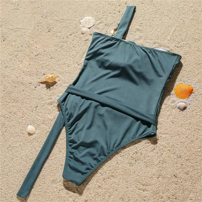 Bikini intero casual mono spalla da donna - costumi ATREND